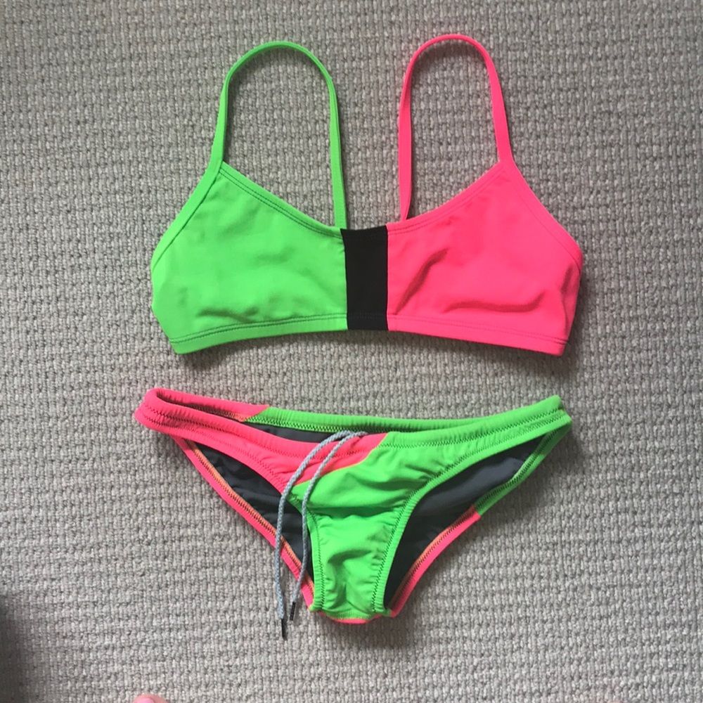 Jolyn Pink and Green two-toned set
